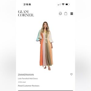 Zimmermann lola panelled midi Dress